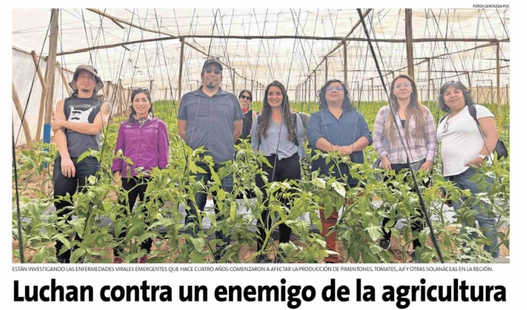 Investigadoras de la Facultad de Agronomía e Ingeniería Forestal en La Estrella de Arica