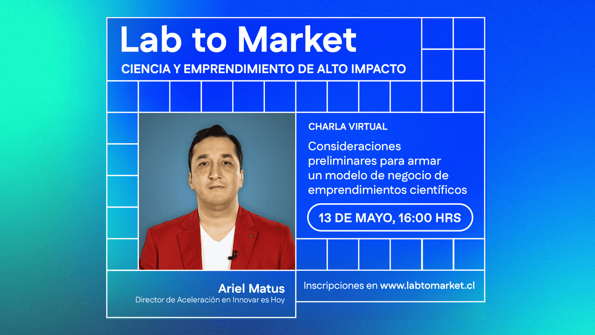 Charla virtual Ariel Matus: “Consideraciones para armar un emprendimiento científico”