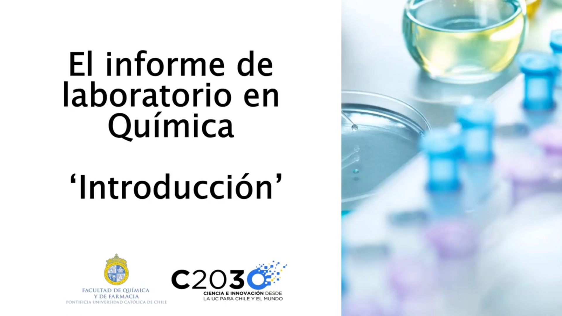 Apoyo a la escritura en Química: la introducción