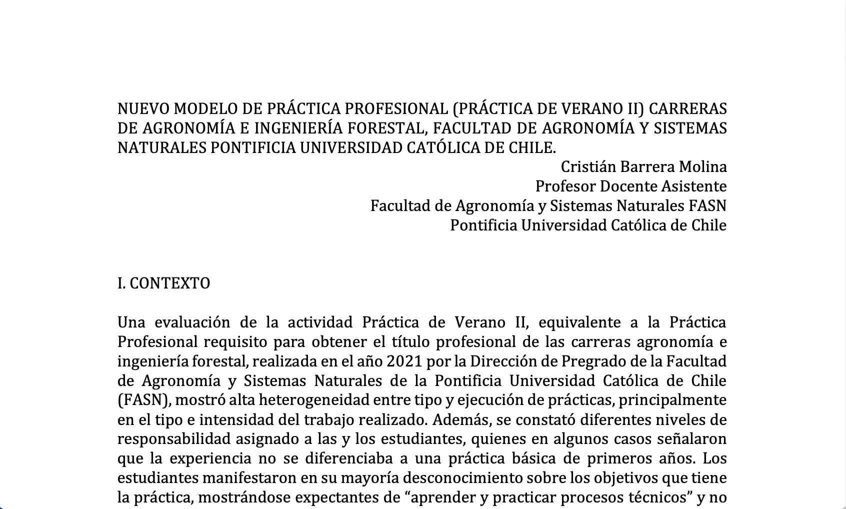 Documento técnico: Modelo de Práctica Profesional FASN