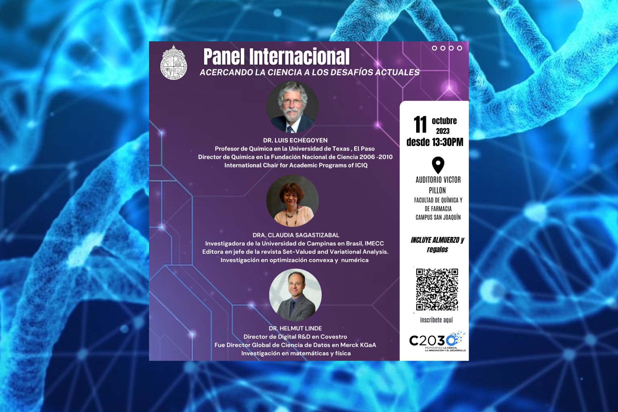 Panel Internacional Ciencia 2030 UC conversará sobre desafíos científicos en el “mundo real”