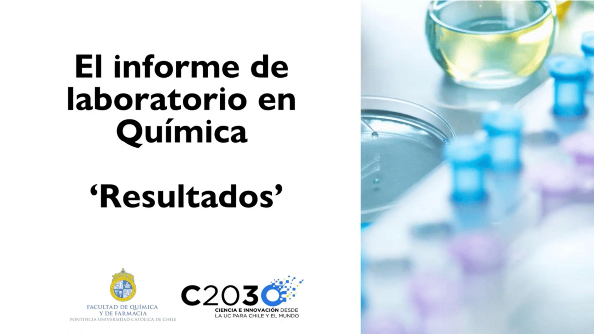 Apoyo a la escritura en Química: los resultados
